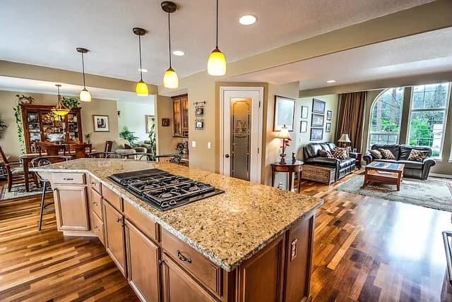 A warm family kitchen
